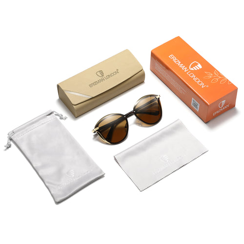 EL73N-C1 Genuine UV400 HD Polarized Women Cat's Eye Sunglass