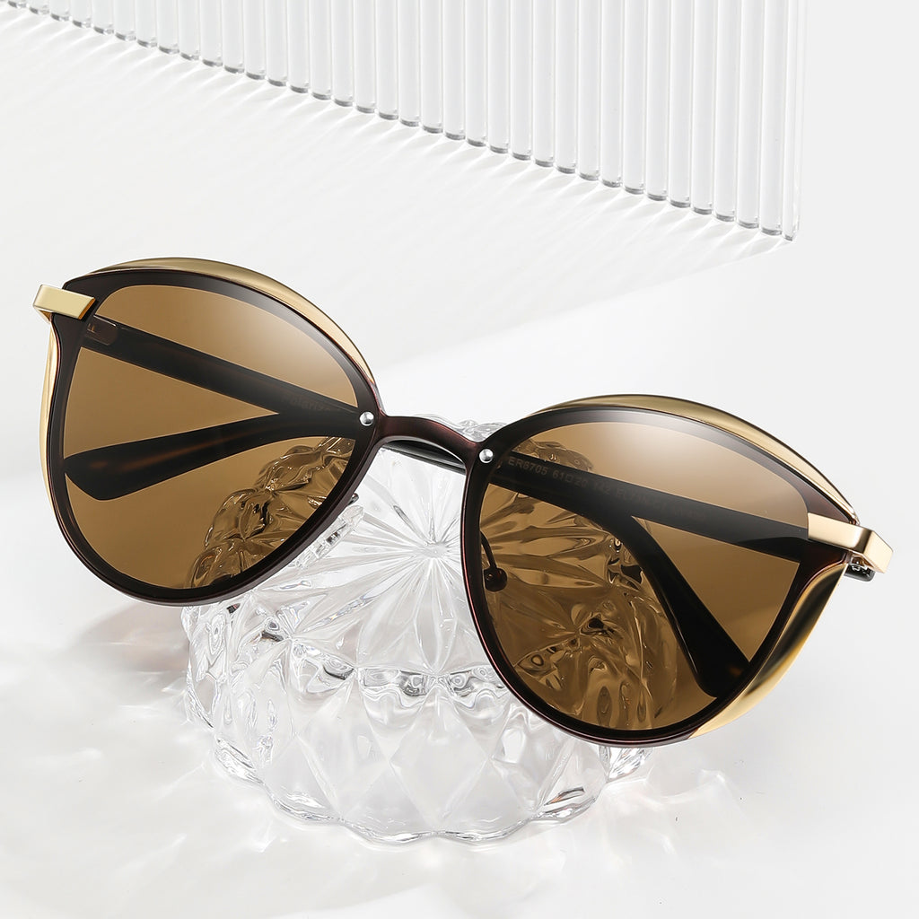 EL73N-C1 Genuine UV400 HD Polarized Women Cat's Eye Sunglass